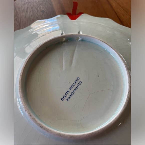 **RARE** Delfts Blauw - Blue/White Windmill - Geometric Shaped Dish -HandPainted - Picture 3 of 6